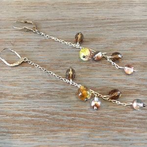 5/$25 Sterling Silver Beaded Earrings Neutral NWOT